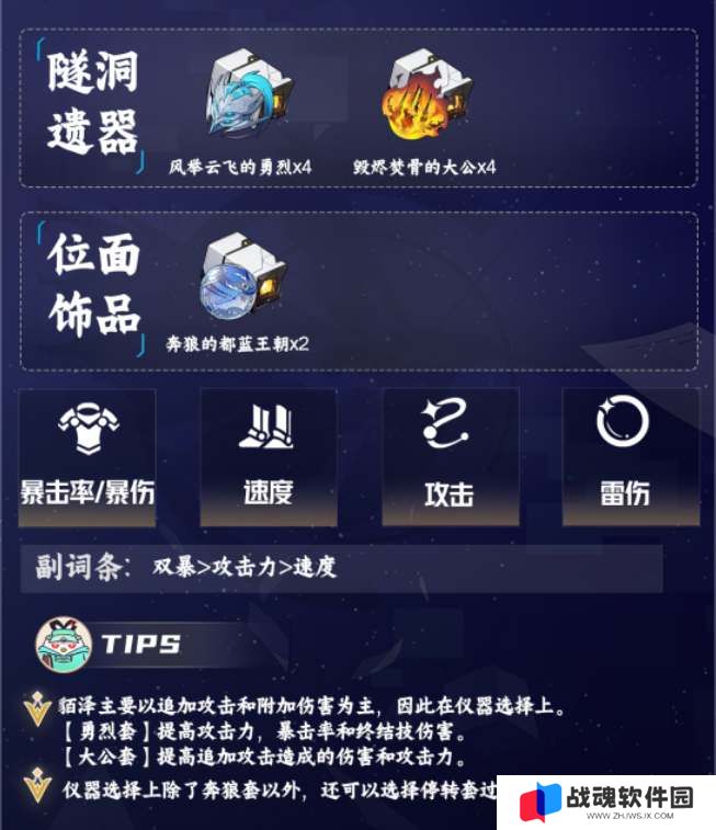 崩坏星穹铁道貊泽遗器套装搭配推荐