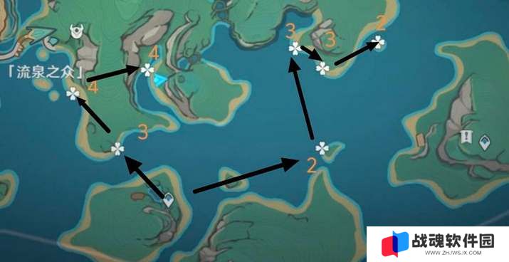 原神浪沫羽鳃高效采集路线图