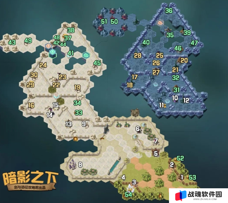 剑与远征暗影之下新奇境通关路线图图二