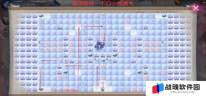 阴阳师雪落樱祭樱林路线图五