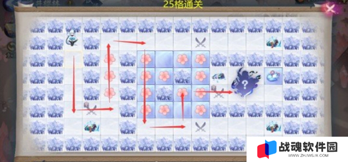 阴阳师雪落樱祭樱林路线图一