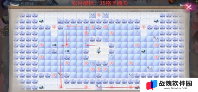 阴阳师雪落樱祭樱林路线图三