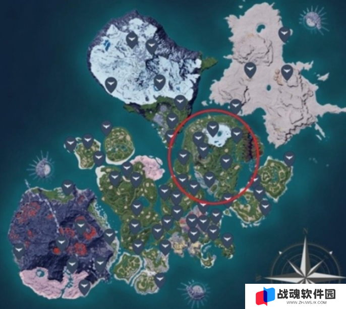 幻兽帕鲁石炭矿采集点坐标图二